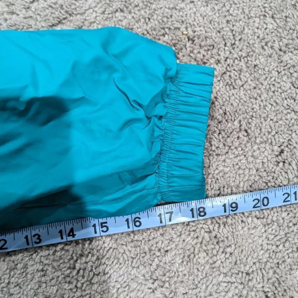 Woolrich Vintage Women's Zip Up Rain Coat Teal Blue Packable Waist Elastic M - Picture 10 of 11